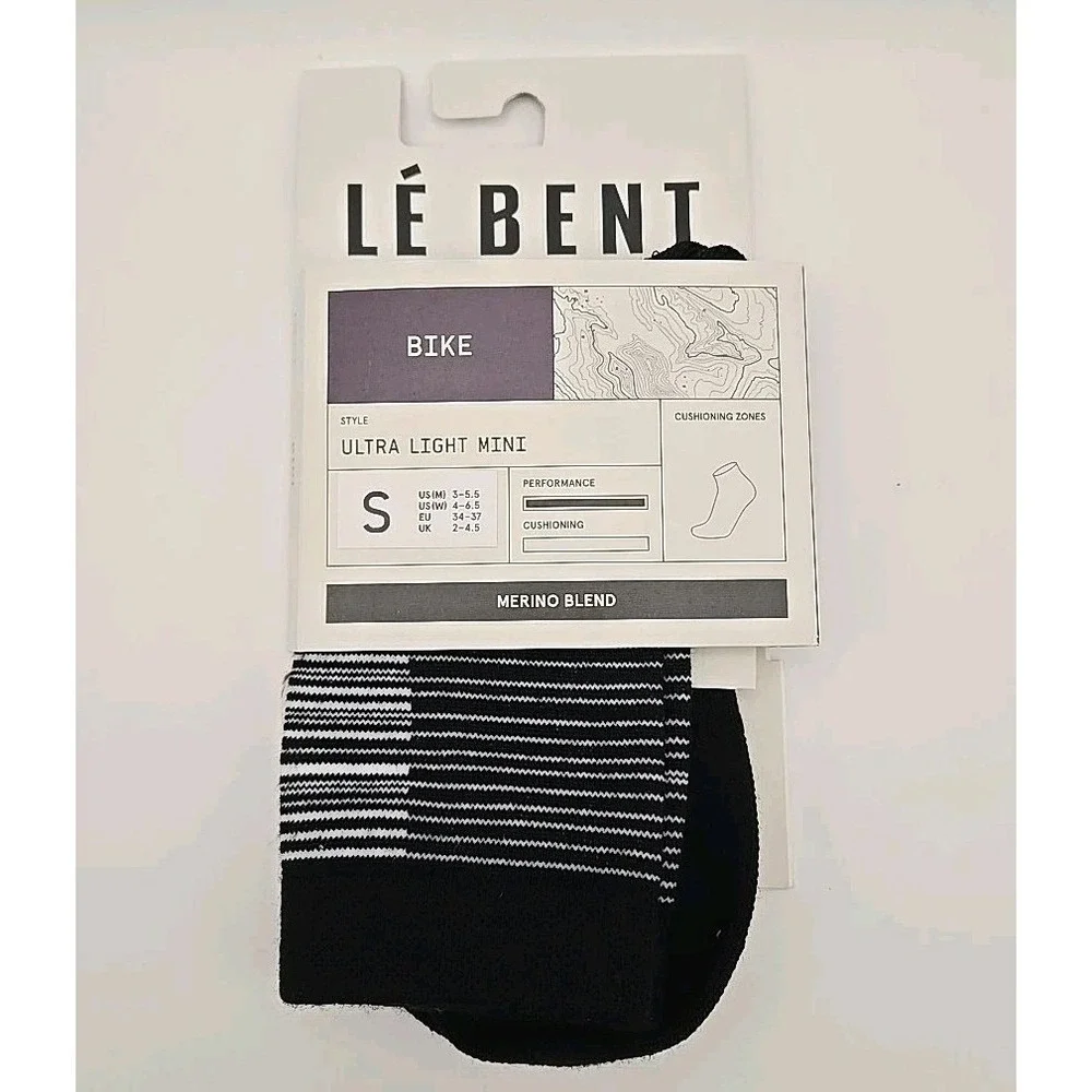 Le Bent SMALL Ultra Light Mini 2-Pack Performance Bike Merino Blend Zero‎ Cusion